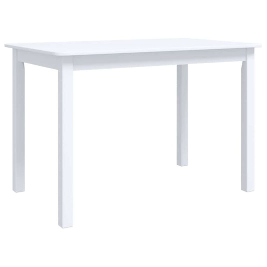 247362 vidaXL Dining Table White 114x71x75 cm Solid Rubber Wood 247362 vidaXL Dining Table White 114x71x75 cm Solid Rubber Wood