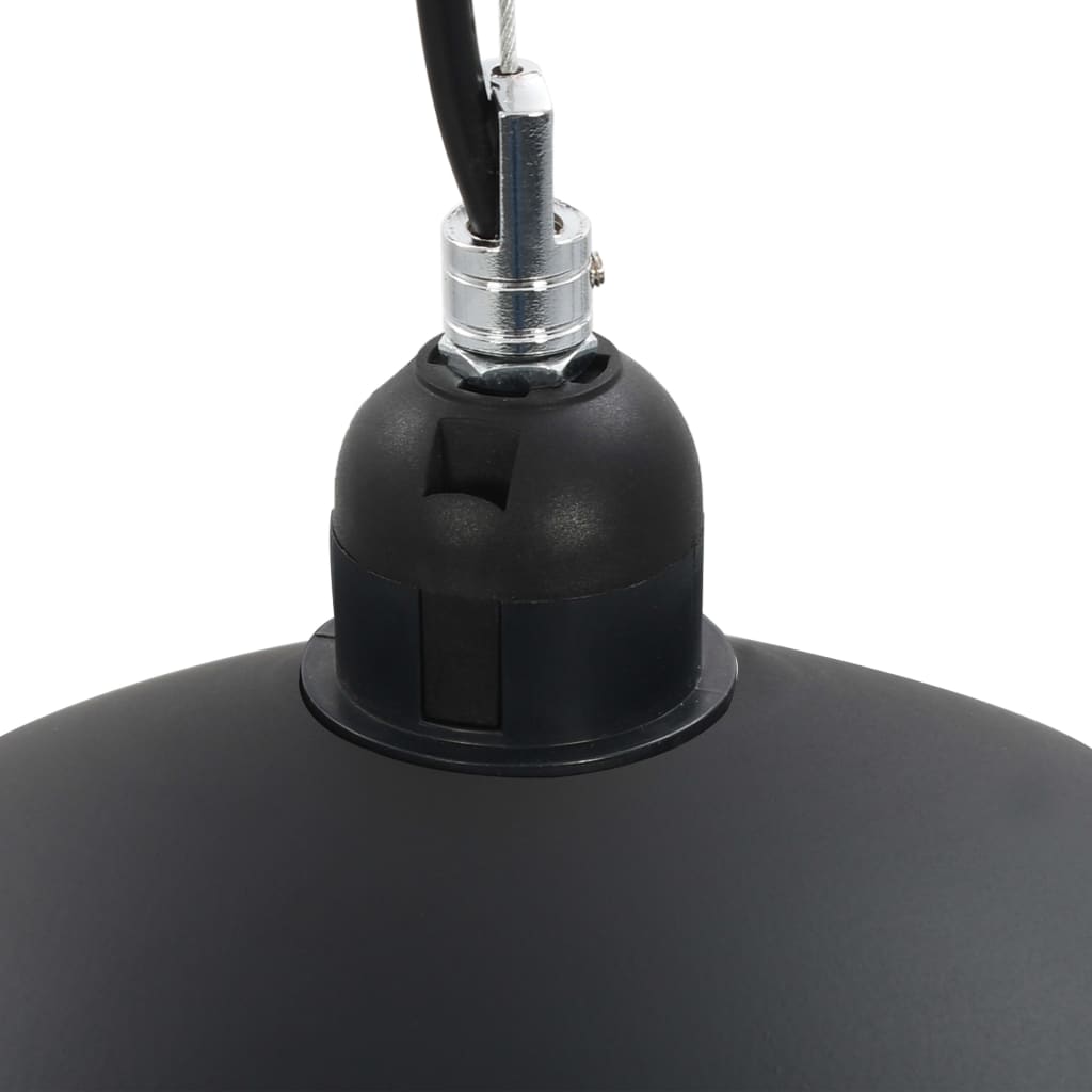 50877 vidaXL Ceiling Lamps 2 pcs Black and Gold Semi-spherical 50 cm E27