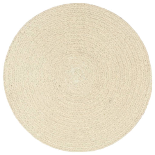 Placemats 4 pcs Plain Natural 38 cm Round Cotton Placemats 4 pcs Plain Natural 38 cm Round Cotton
