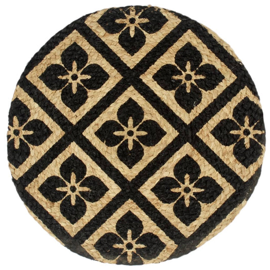 Placemats 4 pcs Black 38 cm Round Jute Placemats 4 pcs Black 38 cm Round Jute