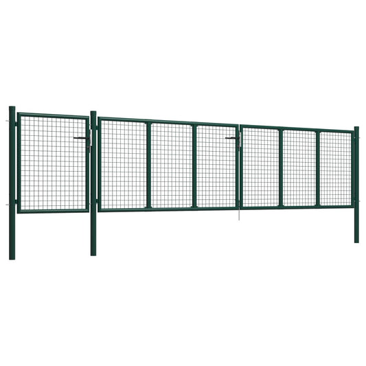 Garden Gate Steel 500x100 cm Green Garden Gate Steel 500x100 cm Green