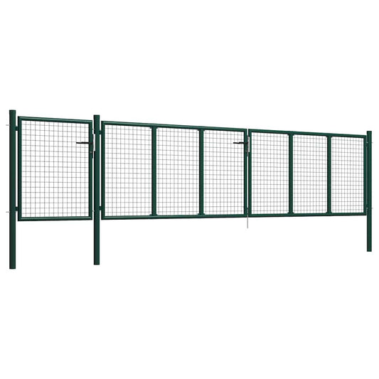 Garden Gate Steel 500x100 cm Green Garden Gate Steel 500x100 cm Green