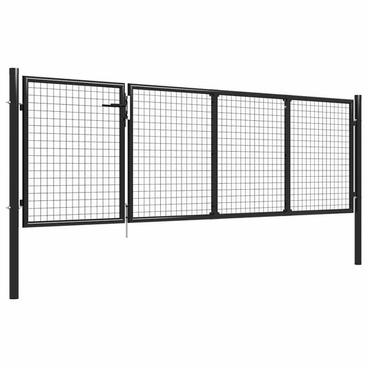 Garden Gate Steel 350x75 cm Anthracite Garden Gate Steel 350x75 cm Anthracite