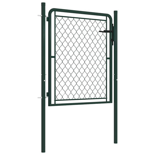 Garden Gate Steel 100x75 cm Green Garden Gate Steel 100x75 cm Green