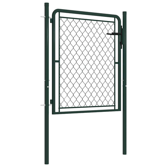 Garden Gate Steel 100x100 cm Green Garden Gate Steel 100x100 cm Green