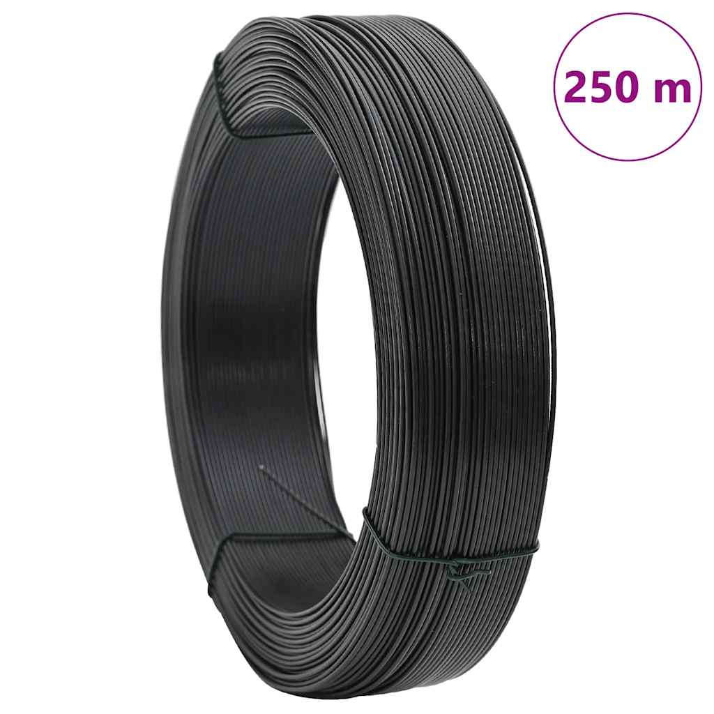144481 vidaXL Fence Binding Wire 250 m 2,3/3,8 mm Steel Anthracite