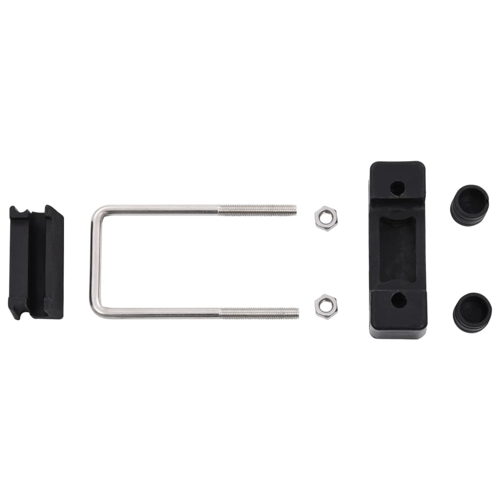 144505 vidaXL U Connector with Plastic for Fence Post 60x40 mm 25 Sets