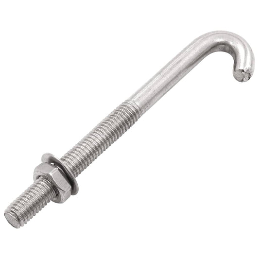 Anchored J-Bolt w/Nut and Washer M8x120 mm 25 Sets Anchored J-Bolt w/Nut and Washer M8x120 mm 25 Sets
