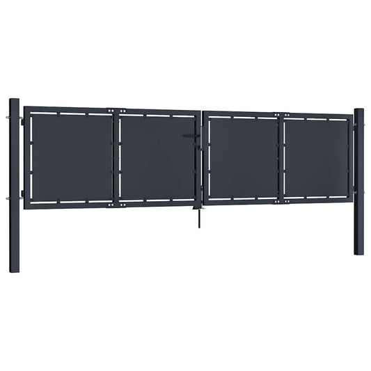 144523 vidaXL Garden Gate Steel 300x75 cm Anthracite 144523 vidaXL Garden Gate Steel 300x75 cm Anthracite
