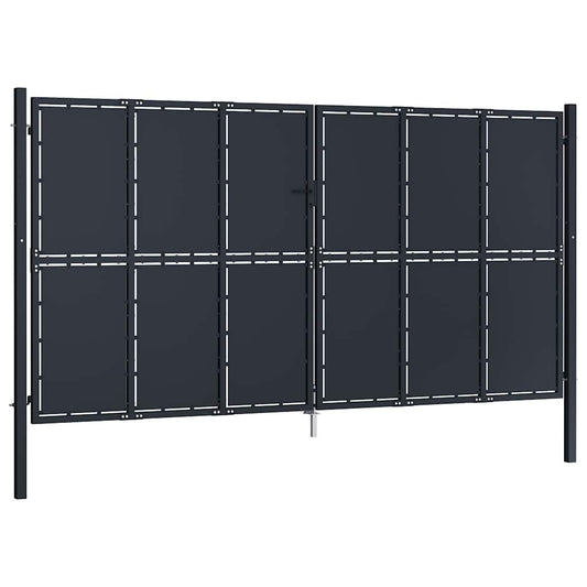 144533 vidaXL Garden Gate Steel 400x175 cm Anthracite 144533 vidaXL Garden Gate Steel 400x175 cm Anthracite