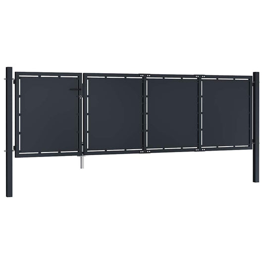 144536 vidaXL Garden Gate Steel 350x100 cm Anthracite 144536 vidaXL Garden Gate Steel 350x100 cm Anthracite