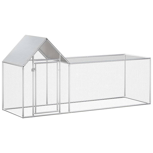 144554 vidaXL Chicken Coop 3x1x1,5 m Galvanised Steel 144554 vidaXL Chicken Coop 3x1x1,5 m Galvanised Steel