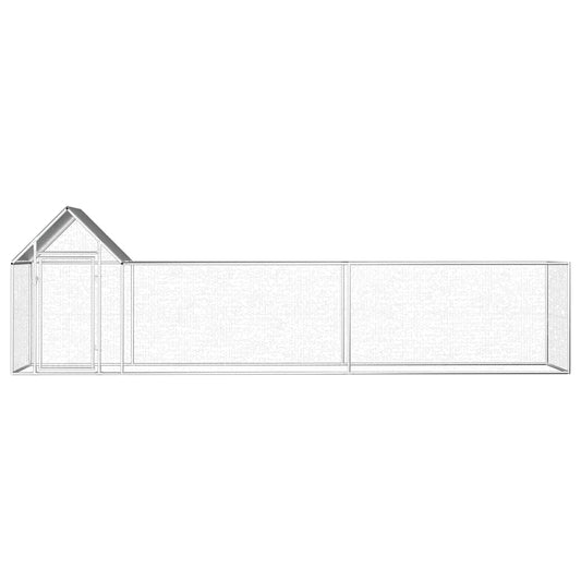 144555 vidaXL Chicken Coop 5x1x1,5 m Galvanised Steel 144555 vidaXL Chicken Coop 5x1x1,5 m Galvanised Steel