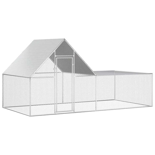 Chicken Coop 4x2x2 m Galvanised Steel Chicken Coop 4x2x2 m Galvanised Steel