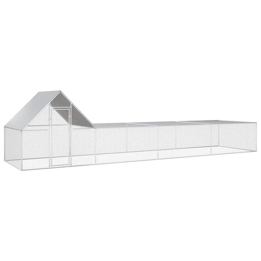 Chicken Coop | Silver | Galvanised steel | 8x2x2 metres | Durable Chicken Coop | Silver | Galvanised steel | 8x2x2 metres | Durable
