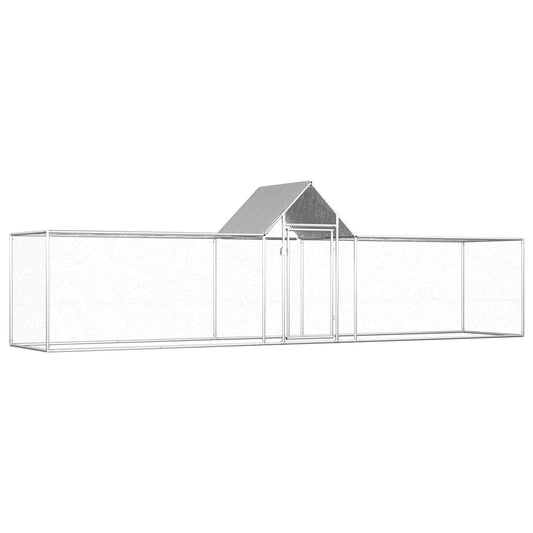 Chicken Coop 5x1x1.5 m Galvanised Steel Chicken Coop 5x1x1.5 m Galvanised Steel