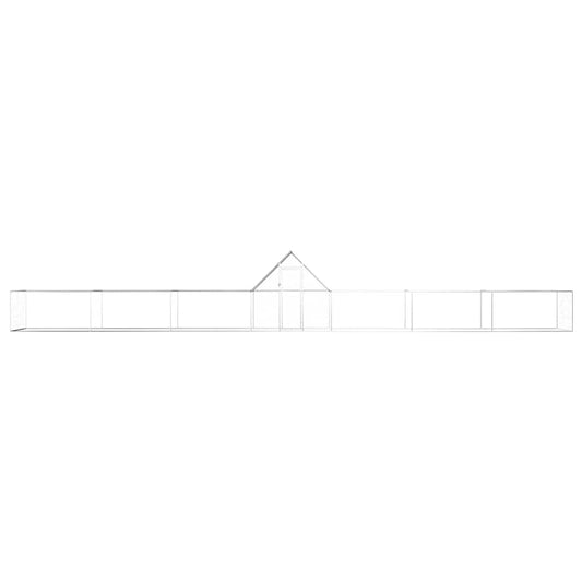 144564 vidaXL Chicken Coop 14x2x2 m Galvanised Steel 144564 vidaXL Chicken Coop 14x2x2 m Galvanised Steel