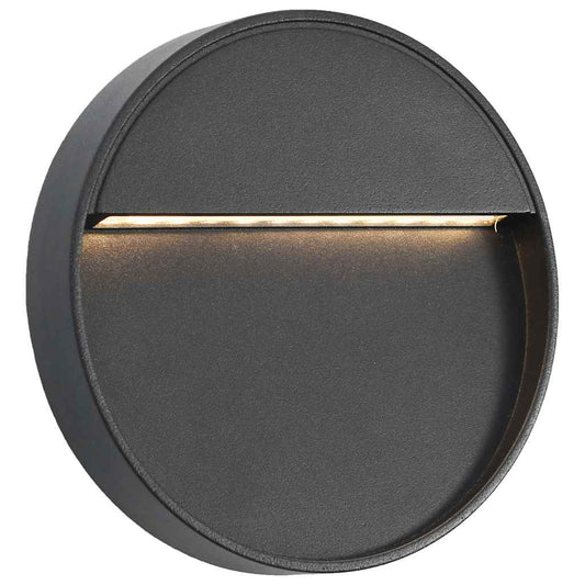 Outdoor LED Wall Lights 2 pcs 3 W Black Round Outdoor LED Wall Lights 2 pcs 3 W Black Round