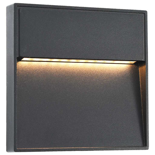 Outdoor LED Wall Lights 2 pcs 3 W Black Square Outdoor LED Wall Lights 2 pcs 3 W Black Square