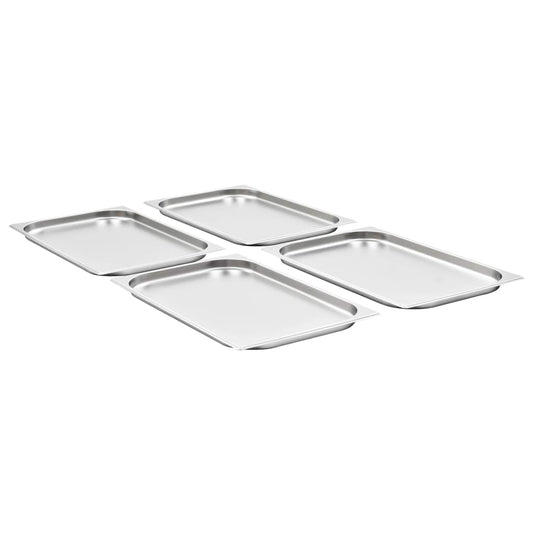 Gastronorm Containers 4 pcs GN 1/1 20 mm Stainless Steel Gastronorm Containers 4 pcs GN 1/1 20 mm Stainless Steel