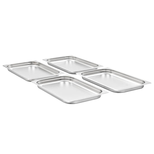 Gastronorm Containers 4 pcs GN 1/1 40 mm Stainless Steel Gastronorm Containers 4 pcs GN 1/1 40 mm Stainless Steel