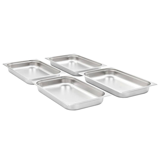 Gastronorm Containers 4 pcs GN 1/1 65 mm Stainless Steel Gastronorm Containers 4 pcs GN 1/1 65 mm Stainless Steel
