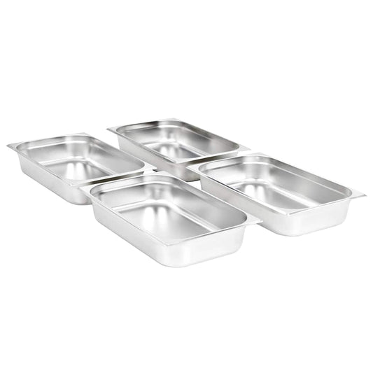 Gastronorm Containers 4 pcs GN 1/1 100 mm Stainless Steel Gastronorm Containers 4 pcs GN 1/1 100 mm Stainless Steel