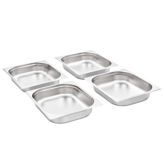 Gastronorm Containers 4 pcs GN 1/2 65 mm Stainless Steel Gastronorm Containers 4 pcs GN 1/2 65 mm Stainless Steel