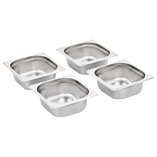 Gastronorm Containers 12 pcs GN 1/6 65 mm Stainless Steel Gastronorm Containers 12 pcs GN 1/6 65 mm Stainless Steel