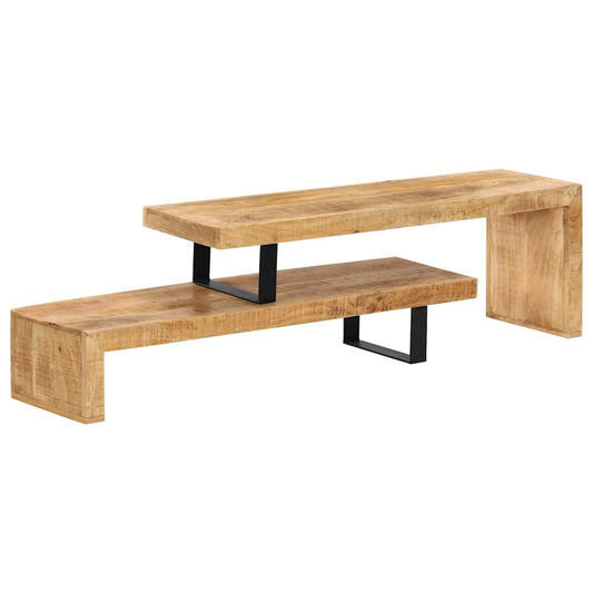 TV Stand | Natural Mango Wood | Solid Mango Wood, Wrought Iron | Medium TV Stand | Natural Mango Wood | Solid Mango Wood, Wrought Iron | Medium