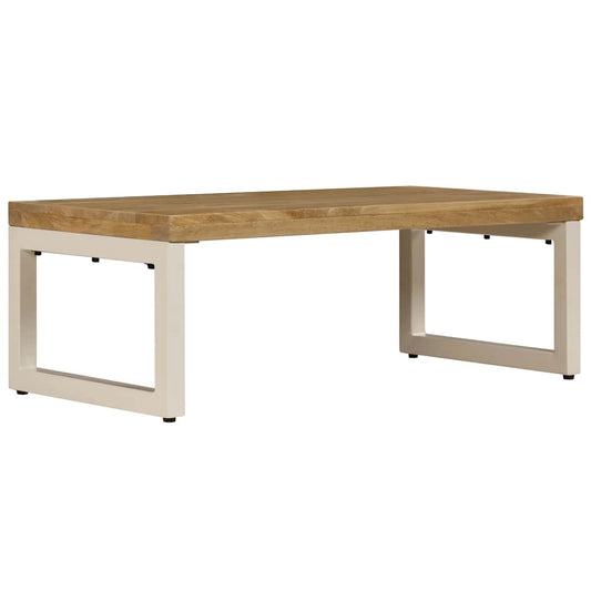 Coffee Table 100x50x35 cm Solid Mango Wood and Steel Coffee Table 100x50x35 cm Solid Mango Wood and Steel