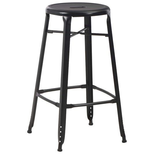 Bar Stools 2 pcs Black Steel Bar Stools 2 pcs Black Steel