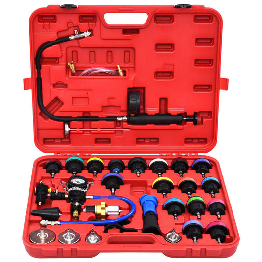 28 Piece Cooling System & Radiator Cap Pressure Tester 28 Piece Cooling System & Radiator Cap Pressure Tester