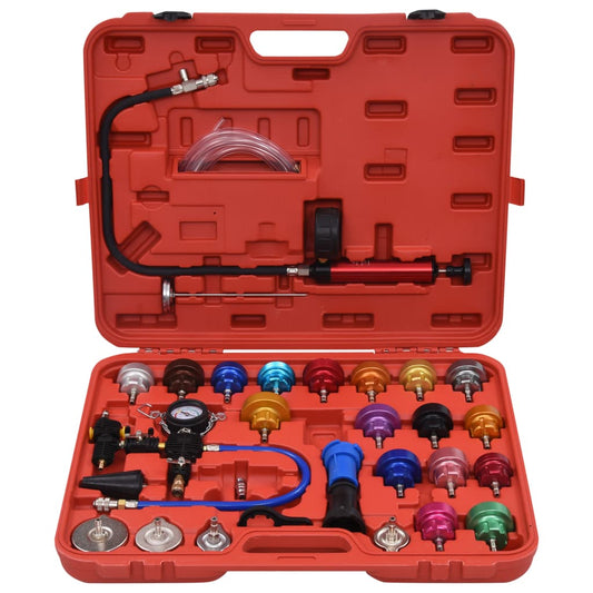 28 Piece Cooling System & Radiator Cap Pressure Tester 28 Piece Cooling System & Radiator Cap Pressure Tester