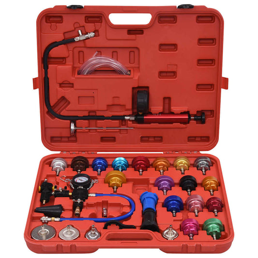 210534 vidaXL 28 Piece Cooling System & Radiator Cap Pressure Tester 210534 vidaXL 28 Piece Cooling System & Radiator Cap Pressure Tester