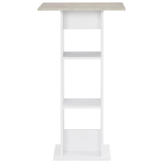 Bar Table White and Concrete 60x60x110 cm Bar Table White and Concrete 60x60x110 cm