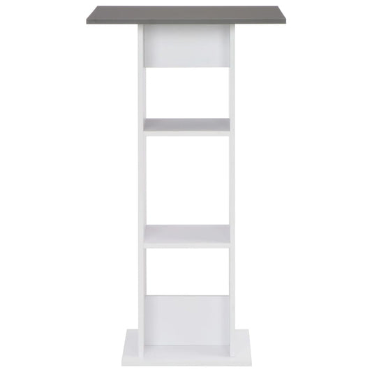Bar Table White and Anthracite Grey 60x60x110 cm Bar Table White and Anthracite Grey 60x60x110 cm