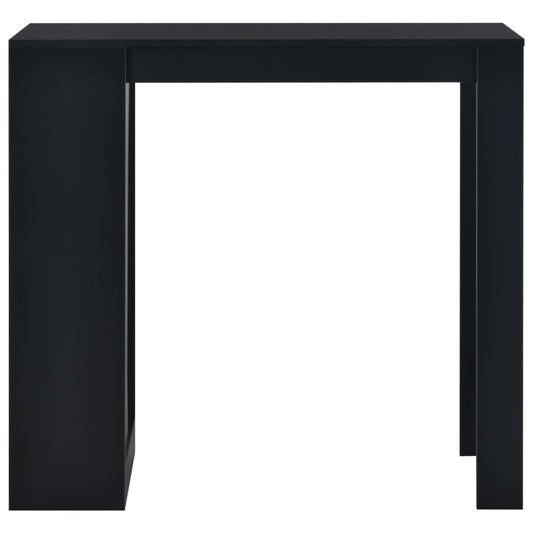 Bar Table with Shelf Black 110x50x103 cm Bar Table with Shelf Black 110x50x103 cm