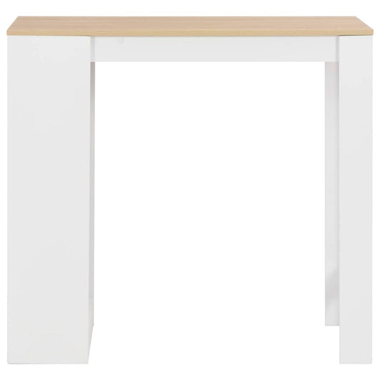 280215 vidaXL Bar Table with Shelf White 110x50x103 cm 280215 vidaXL Bar Table with Shelf White 110x50x103 cm