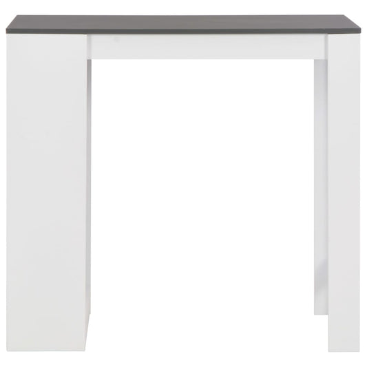 Bar Table with Shelf White 110x50x103 cm Bar Table with Shelf White 110x50x103 cm