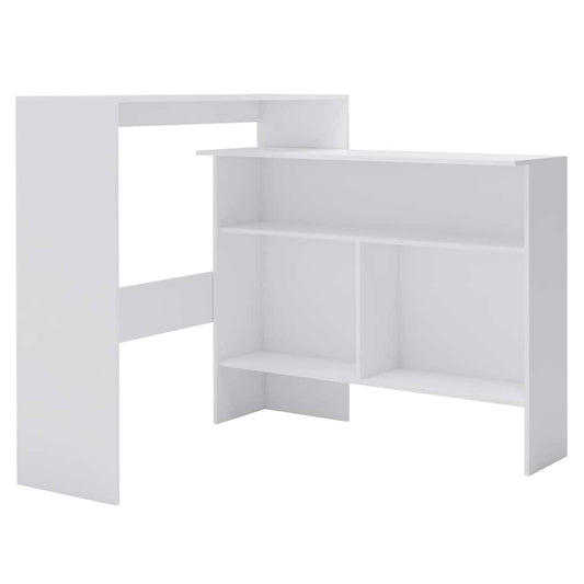280217 vidaXL Bar Table with 2 Table Tops White 130x40x120 cm 280217 vidaXL Bar Table with 2 Table Tops White 130x40x120 cm