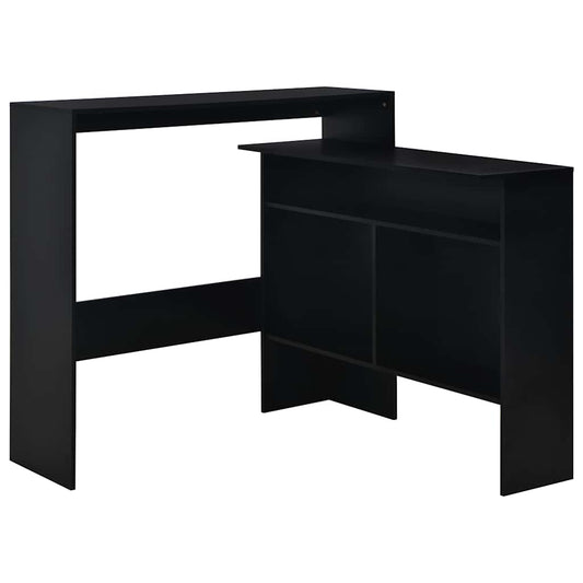 280218 vidaXL Bar Table with 2 Table Tops Black 130x40x120 cm 280218 vidaXL Bar Table with 2 Table Tops Black 130x40x120 cm