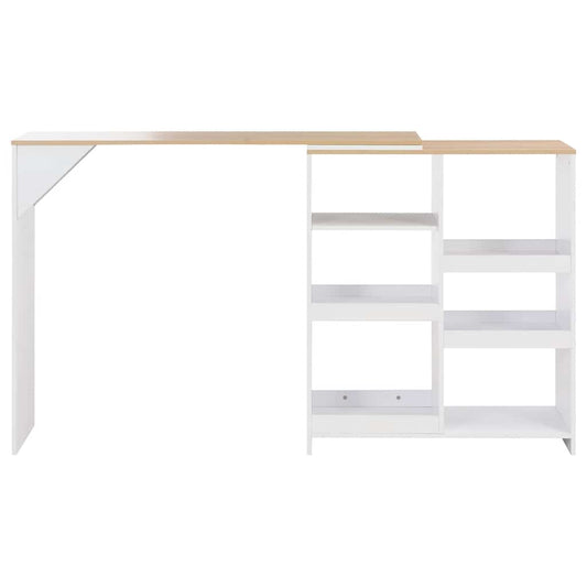 Bar Table | White with natural tabletop | Engineered wood | Medium Bar Table | White with natural tabletop | Engineered wood | Medium