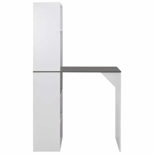 280231 vidaXL Bar Table with Cabinet White 115x59x200 cm 280231 vidaXL Bar Table with Cabinet White 115x59x200 cm