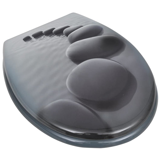 Toilet Seats with Lids 2 pcs MDF Stones Toilet Seats with Lids 2 pcs MDF Stones