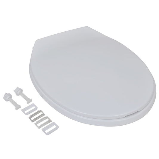 Toilet Seats with Soft Close Lids 2 pcs Plastic White Toilet Seats with Soft Close Lids 2 pcs Plastic White