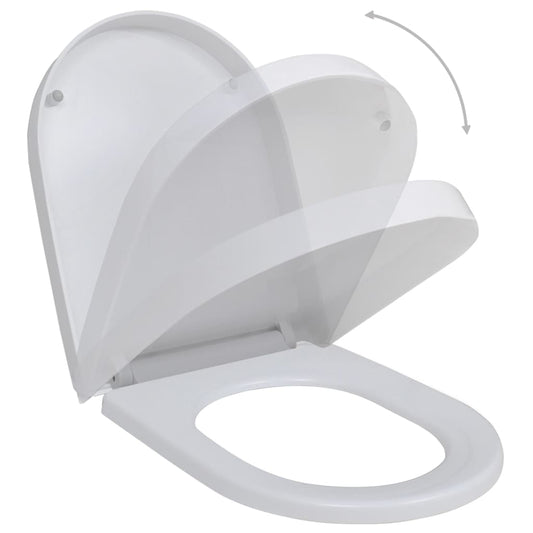 Toilet Seats with Soft Close Lids 2 pcs Plastic White Toilet Seats with Soft Close Lids 2 pcs Plastic White