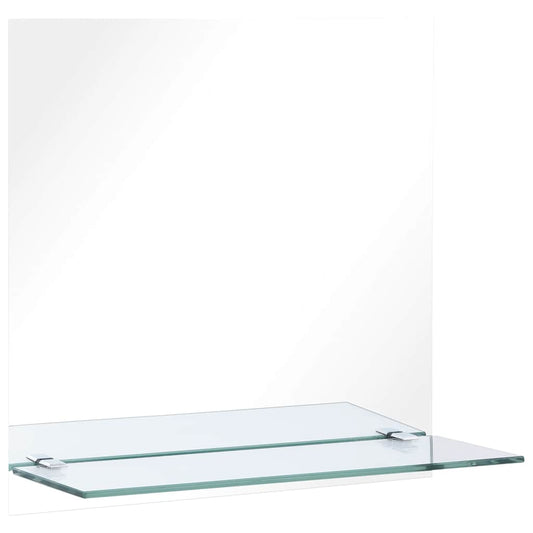 Wall Mirror with Shelf 40x40 cm Tempered Glass Wall Mirror with Shelf 40x40 cm Tempered Glass