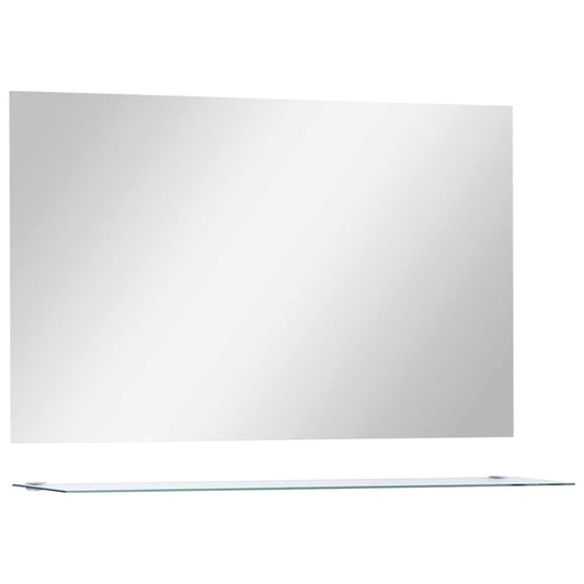 Wall Mirror with Shelf 100x60 cm Tempered Glass Wall Mirror with Shelf 100x60 cm Tempered Glass