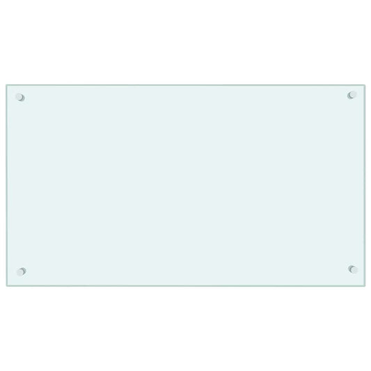 Kitchen Backsplash White 90 x 50 cm Tempered Glass Kitchen Backsplash White 90 x 50 cm Tempered Glass